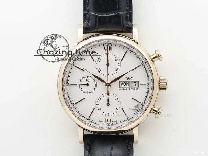MIROTIME 0520 Youthful Pilot Chrono RG 3878 Gray Dial on Light Brown Leather Strap A 7394